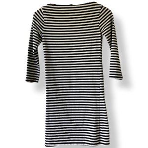 Anthropologie Topshop Strip 3/4 sleeve Midi Dress Size 6